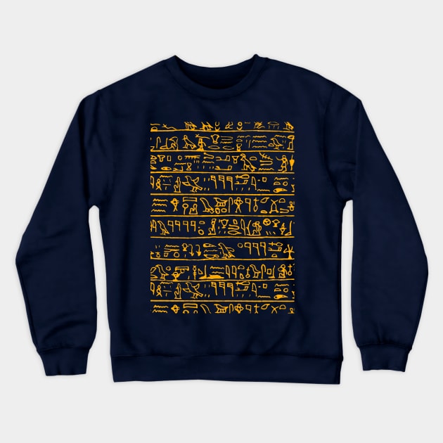 Egyptian hieroglyphs Crewneck Sweatshirt by Jirka Svetlik